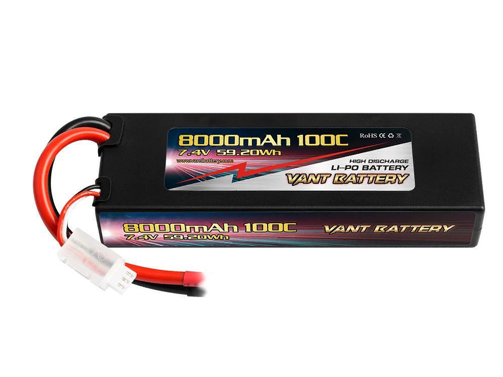 Аккумулятор LiPo Vant 7.4V 8000mAh 100C hard case battery and XT60 plug - VTB8000-100-4S