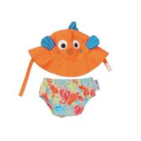 Подгузник для плавания и солнцезащитная панамка L (12-24M) в наборе Zoocchini Zoocchini Рыбка - 00596