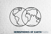 Пазл деревянный интерьерный EWA Design Полушария Земли - edes-earth