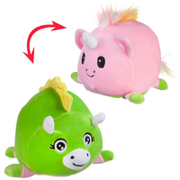 Мягкая игрушка перевертыш ABtoys Фэнтези. Единорог|Динозавр, 12 см - M4996