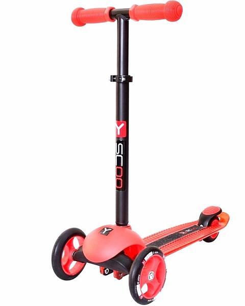 Самокат трехколесный Y-SCOO RT TRIO DIAMOND 120 red - 5642