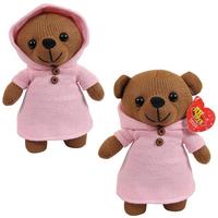 Мягкая игрушка ABtoys Knitted. Мишка вязаный, 22 см. в розовом костюмчике - M5145