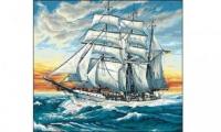 Алмазная мозаика *Парусник в открытом море*, 30х40 см - ST-406