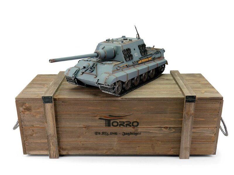 Радиоуправляемый танк Torro Jagdtiger, башня Henschel масштаб 1:16 (для ИК боя) V3.0 2.4G RTR - TR11411-GY-3.0