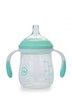 Бутылочка HAPPY BABY антиколиковая с ручками и силиконовой соской aqua, 180 мл - 10019A