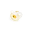 Соска-пустышка HAPPY BABY латексная ортодонт с колпачком yellow от 0 мес. - 13022