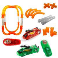 Турбо-трек 1Toy Hot Wheels, 55 деталей, пульт управления и 2 болида, со светом - Т14099