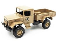 Стендовая модель WPL Военный грузовик (зеленый, желтый), масштаб 1:64 - WPLMB-14