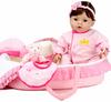 Кукла Aori Reborn Baby Doll Pink bassinet, 56 см