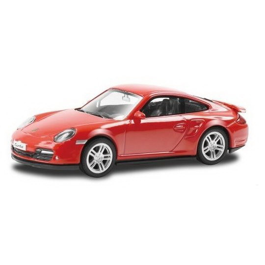 Машина металлическая Uni-Fortune *Porsche 911 Turbo*, без механизмов, красная- 444010-RD