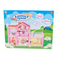 Дом ABtoys *В гостях у куклы*, с мебелью и человечками, 113 деталей - PT-00772(WK-B7956)