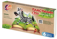 Пластилин *Зоо* 6 цветов, 90 г - 30С1810-08