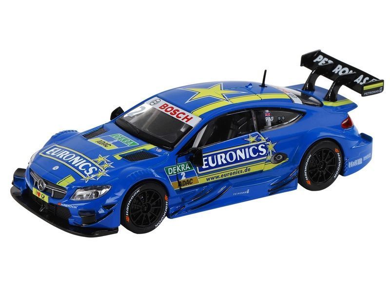 Машина Автопанорама Mercedes-AMG C 63 DTM, синий, масштаб 1:32, свет, звук, инерция - JB1251325
