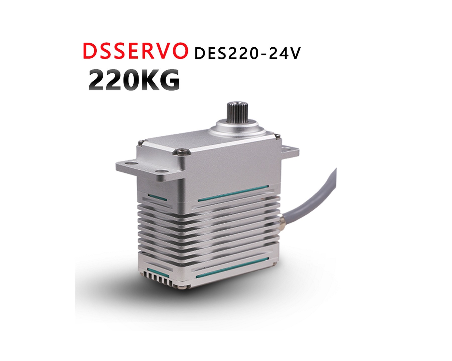 Сервопривод DES220-24V 200 градусов 265кг / 0.16сек / 33.6V цифровой влагозащищённый с металлическими шестернями - DES220-200-24V