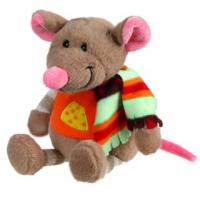 Мягкая игрушка Fluffy Family Мышь Рокфор в кофте 24 см - 681632