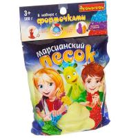 *Марсианский песок* Вondibon , 500 г жёлтый, 10 формочек (замок) - ВВ1725