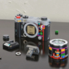 Конструктор RToy 3D из миниблоков Ретро фотоаппарат, 556 элементов - WL2164