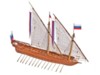 Сборная деревянная модель корабля Technell Азовская скампавея, масштаб 1:48 - TN-S001