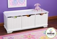 Скамья KidKraft с ящичками для хранения, Белая - 14564_KE