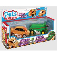 Набор заводных фигурок Dracco Pets on Wheels Лев Роджер и Трицератопс Финду - D179002-3850