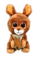 Мягкая игрушка ABtoys Кенгуру с детенышем, коричневый, 15 см - M0049