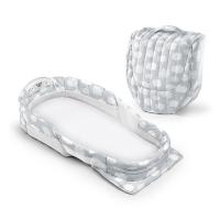 Складная кроватка Baby Delight ХL серая с облаками - BD3003