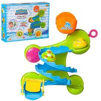 Набор игрушек для ванной Abtoys Веселое купание Горка-серпантин зеленая с 2 животными на кругах - PT-00540|зеленая