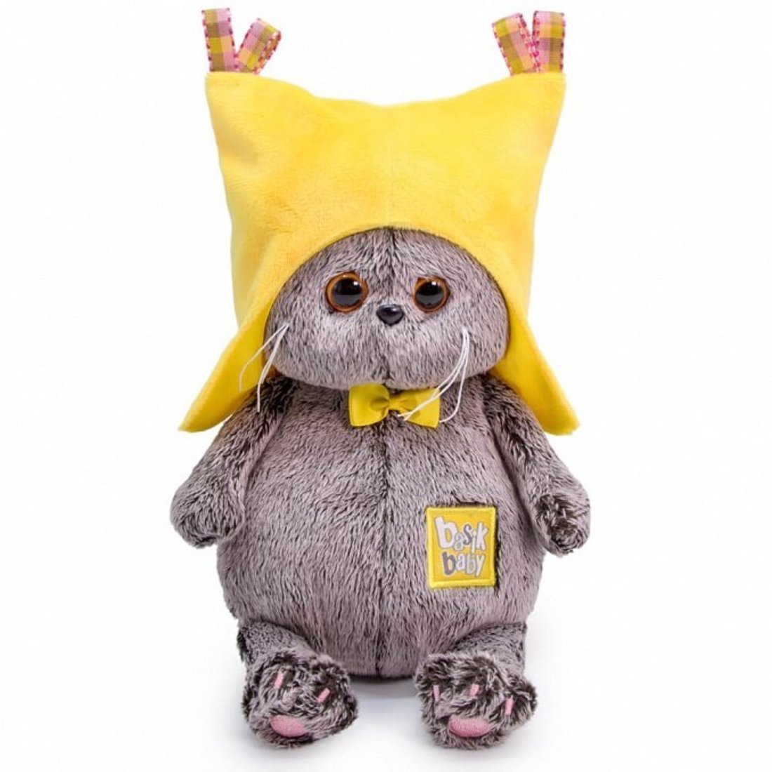 Мягкая игрушка Budi Basa Басик BABY в желтой шапочке 20 см - BB-069