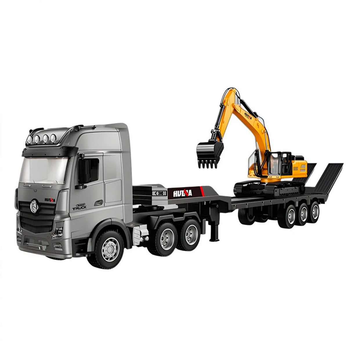 Радиоуправляемый грузовик трейлер с экскаватором Huina 2WD RTR масштаб 1:18 2.4G - HN1522