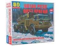 Сборная модель AVD 9П140 РСЗО 9К57 Ураган на шасси ЗИЛ-135ЛМ, масштаб 1:43 - 1417AVD