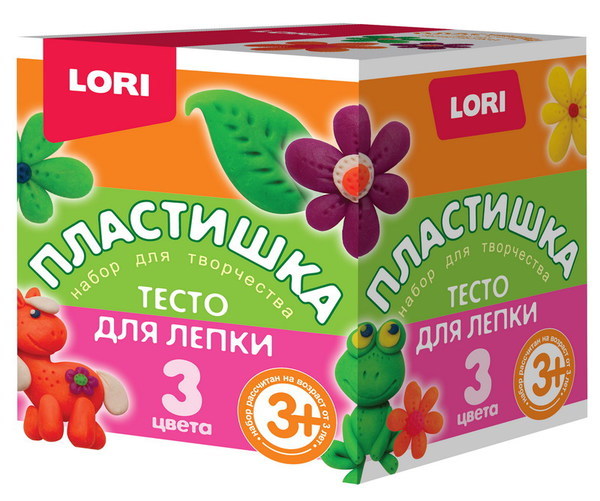 Тесто для лепки Пластишка №17, 3 цвета - Тдл-020