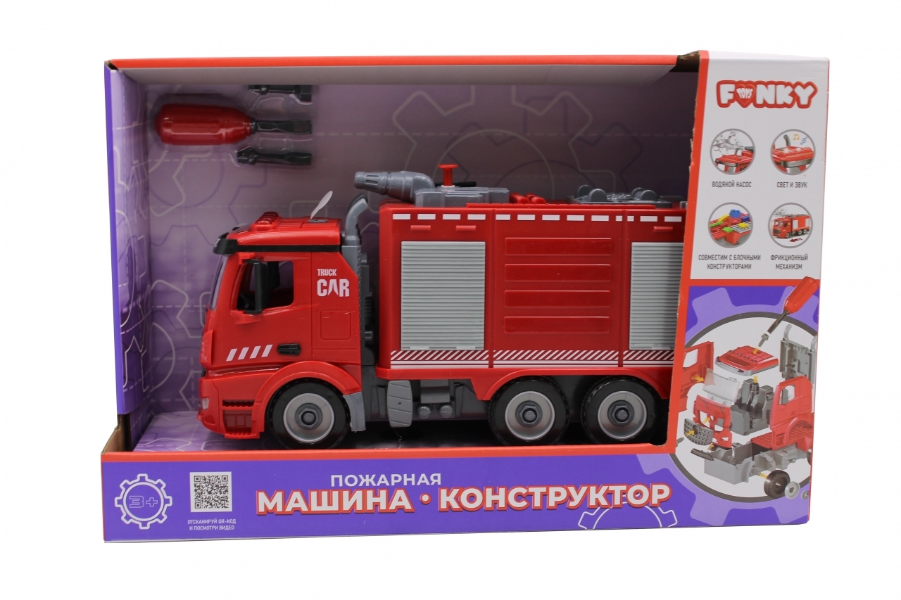 Машина Funky toys пожарная (конструктор) 1:12 - FT61115