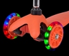 Самокат-кикборд Novatrack Disco-kids, детский, свет, max 25 кг, оранжевый - FX.DISCOKIDS.OR8