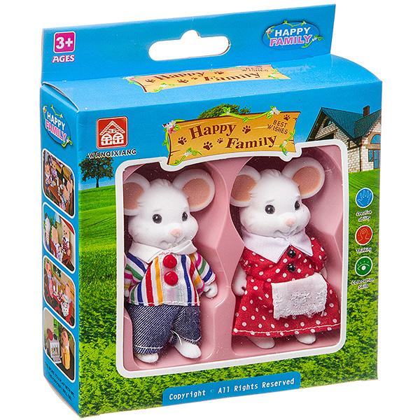 Игровой набор Happy Family фигурки зверюшек, 2 мышки, 012-01C - Д93763