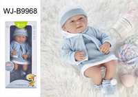 Пупс JUNFA Pure Baby в кофточке, платье и шапочке, с аксессуарами, 35см - WJ-B9968