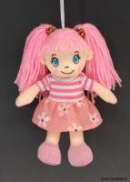 Мягкая кукла ABtoys в розовом платье, 20 см - M6032