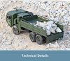 Радиоуправляемый грузовик JJRC Military carrier vehicle 6 WD 2.4G масштаб 1:16 - JJRC-Q75