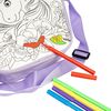 Сумка для раскрашивания BONDIBON, СКАЗОЧНЫЙ ЕДИНОРОГ, пятиугольн., 24х22 см - ВВ4910