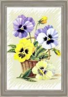 Алмазная мозаика *Анютины глазки*, 20*30 см - АЖ-1350