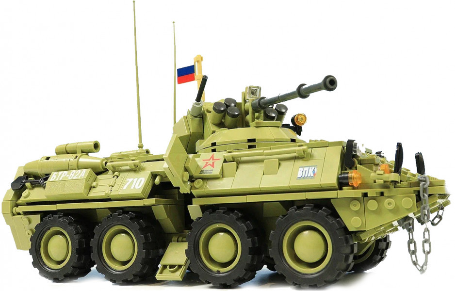 Конструктор Армия России - Российский бронетранспортёр БТР-82А, 810 элементов - АР-01028