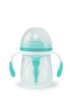 Бутылочка HAPPY BABY антиколиковая с ручками и силиконовой соской aqua, 180 мл - 10019A