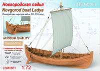 Сборная деревянная модель Новгородская Морская Ладья XII-XIII века масштаб 1:72 - LSM0801