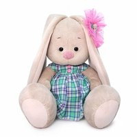 Мягкая игрушка Budi Basa Зайка Ми в зеленом платье в клетку (малая) 18 см - SidS-384