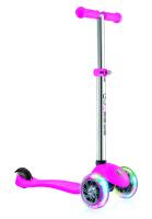 Трехколесный самокат Globber PRIMO LIGHTS, розовый 423-110 - во3436-5