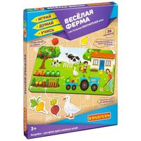 Настольная магнитная игра BONDIBON Весёлая ферма (36 магнитов) - ВВ4830