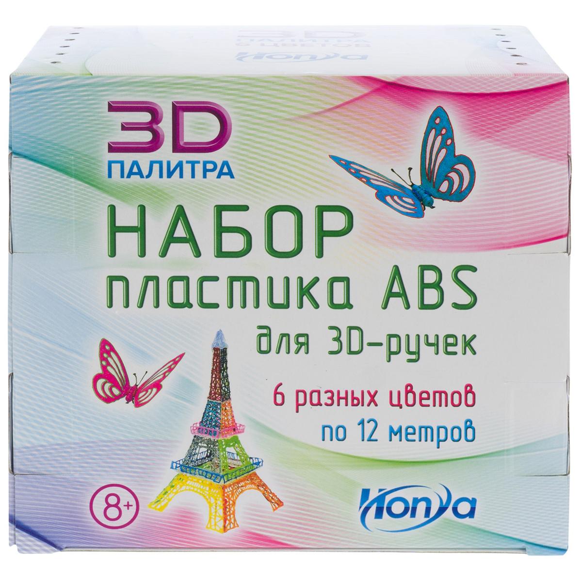 Набор HONYA ABS-пластик 6 цветов*12 м - SC-ABS-06