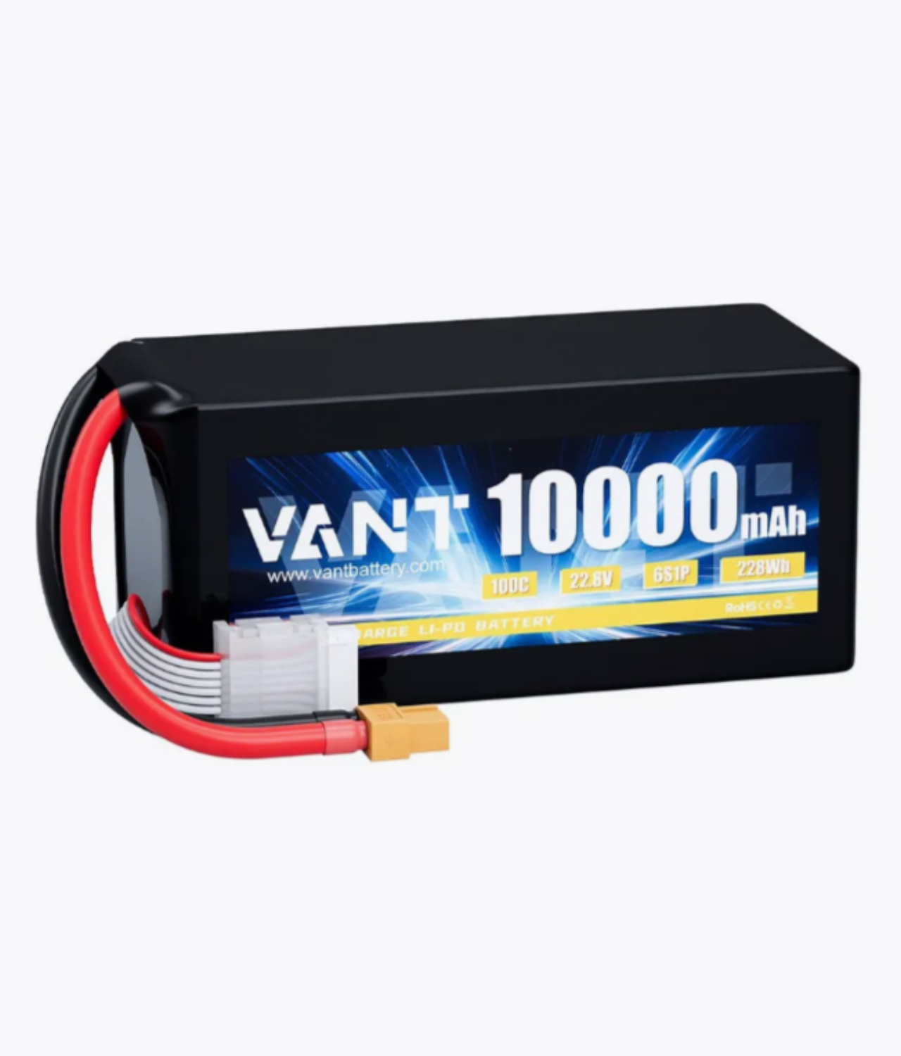 Аккумулятор LiPo-HV Vant - 22.2В 10000мАч 100C (мягкий корпус, 6S, разъем XT60) - VTB-6S-10000-100C-HV