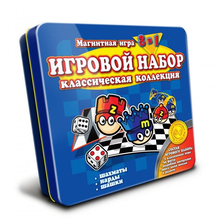 Настольная игра Магнитная MACK*ZACK 3 в 1. Шахматы, Шашки, Нарды. - GS_CLASSIC