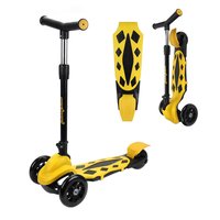Самокат Moby Kids складной, 120 мм PVC, желтый - 641269
