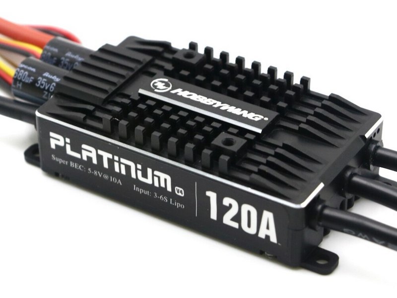 Бесколлекторный регулятор Hobbywing Platinum 120A-V4 (120A-150A, Aircraft, Heli) - HW-30203401